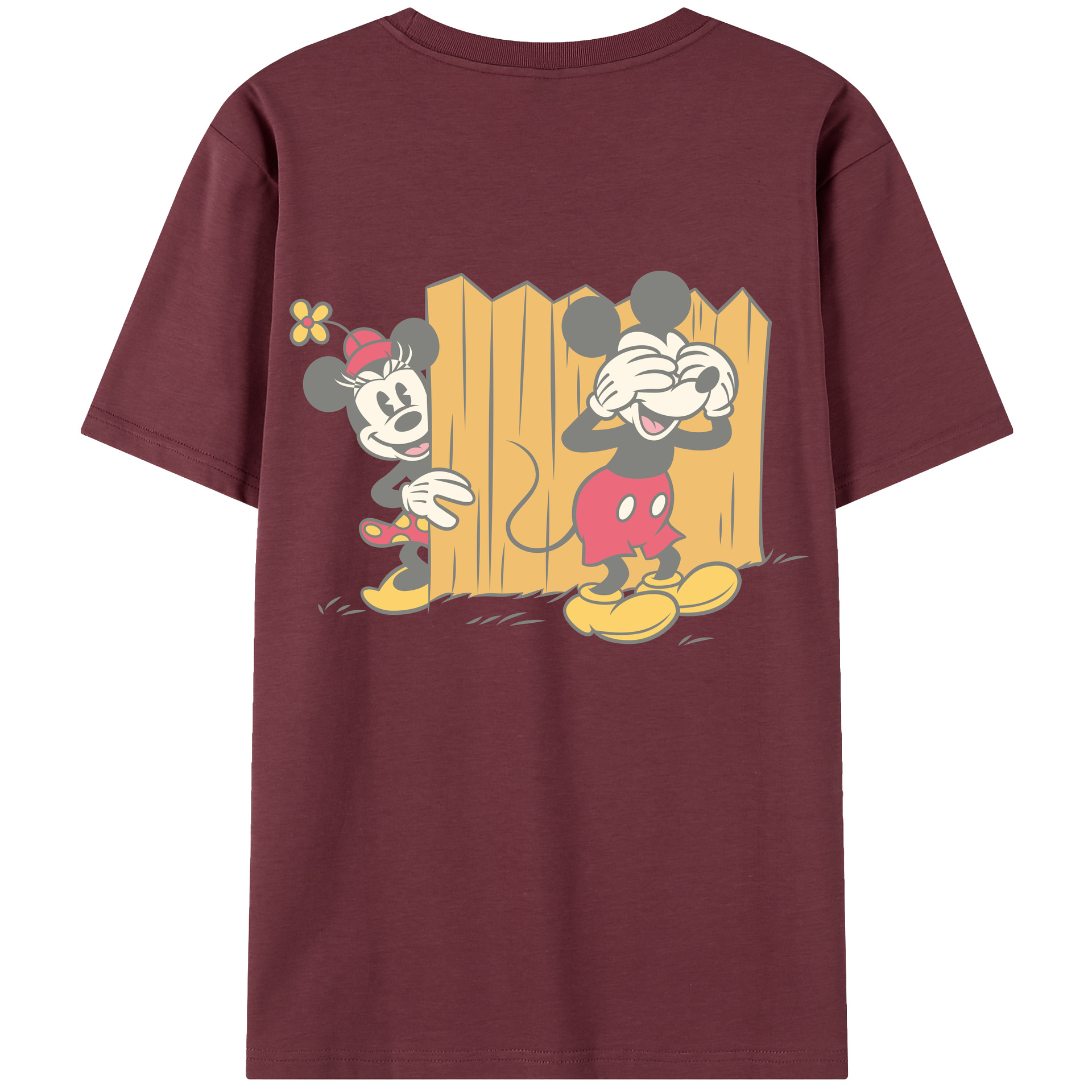 （画像用） ミッキーマウス Mickey Mouse 綿100％半袖Tシャツ（背面プリント）